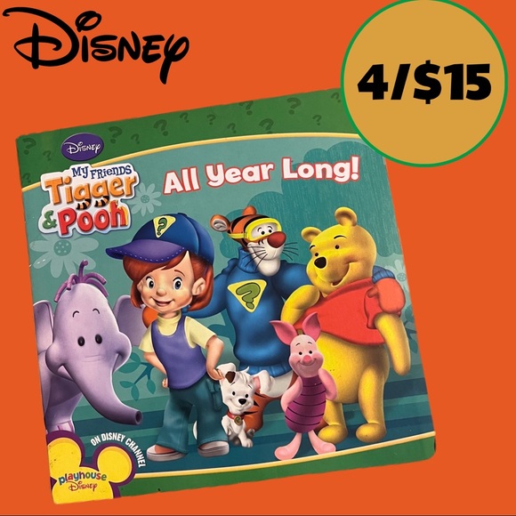 ‼️SOLD‼️ 🔵 4/$15 • “My Friends Tigger & Pooh- All Year Long” Book - Picture 1 of 4